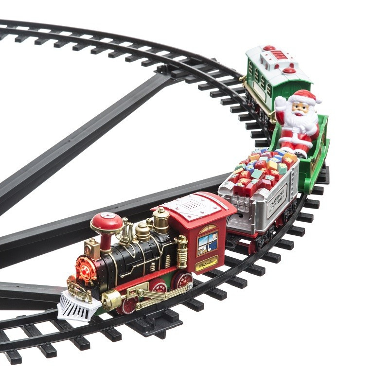 Train électrique piles animé 16 pièces pour sapin - Le Dépôt Bailleul Train électrique piles animé 16 pièces pour sapin - Le Dépôt Bailleul