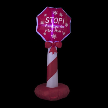 Pancarte père Noël 152 cm gonflable électrique - Le Dépôt Bailleul