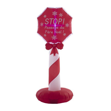 Pancarte père Noël 152 cm gonflable électrique - Le Dépôt Bailleul