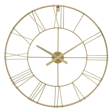 Horloge géante Silence métal doré D70 cm Atmosphera - Le Dépôt Bailleul