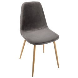 Chaise Roka coloris gris et hêtre Atmosphera - Le dépôt Bailleul