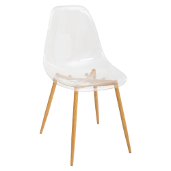Chaise Taho transparent Atmosphera - Le Dépôt Bailleul