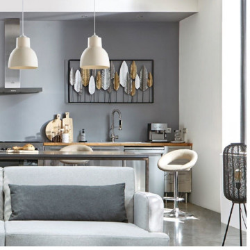 Déco murale 134 cm plumes métal Atmosphera - Le dépôt Bailleul