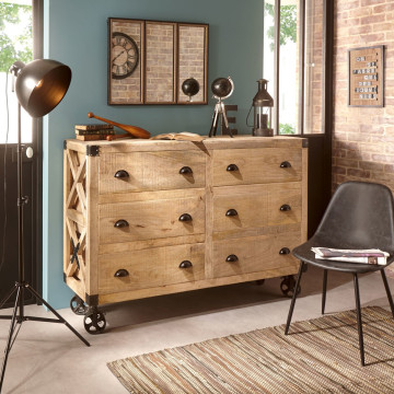 Buffet 6 tiroirs Silas Atmosphera - Le Dépôt Bailleul