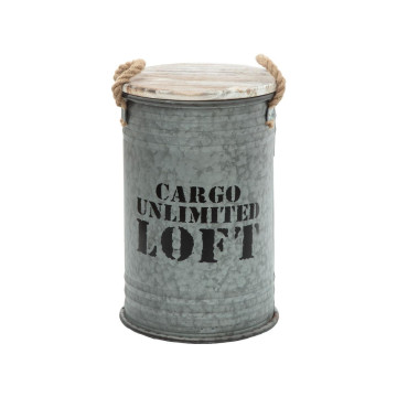 Coffres bidons gris Loft - Lot de 3 - Atmosphera - Le Dépôt Bailleul