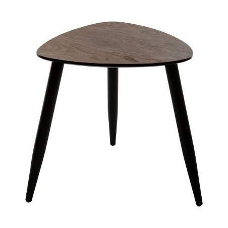 Table D'Appoint Mileo D50 Cm Atmosphera - Style Marocaine Blanc Et Bois Naturel