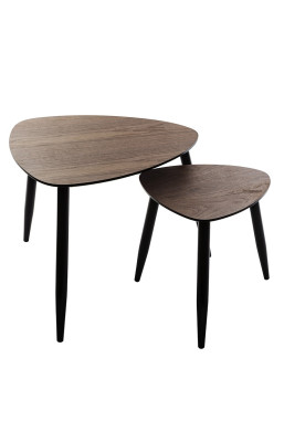 Table Miléo effet noyer set...
