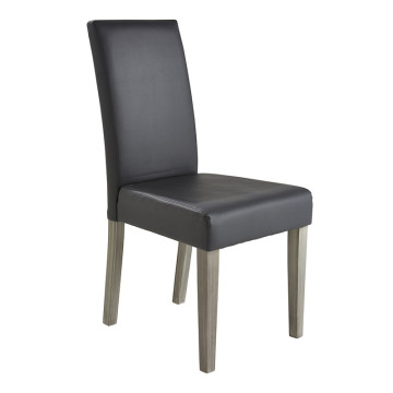 Chaise Namur revêtement simili cuir coloris chêne gris prata