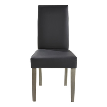 Chaise Namur revêtement simili cuir coloris chêne gris prata