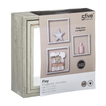 Lot de 3 étagères murales coloris chêne gris 5five - Le Dépôt Bailleul