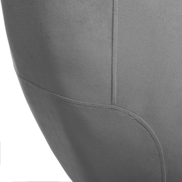 Fauteuil velours gris Solaro Atmosphera - Le Dépôt Bailleul