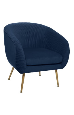 Fauteuil velours bleu...