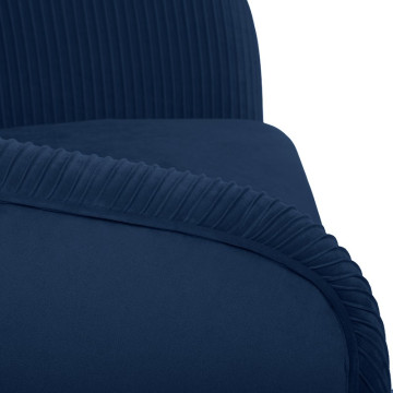 Fauteuil velours bleu Solaro Atmosphera - Le Dépôt Bailleul