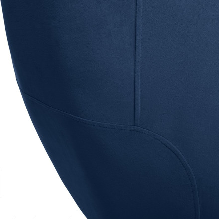 Fauteuil velours bleu Solaro Atmosphera - Le Dépôt Bailleul