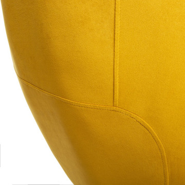 Fauteuil velours jaune Solaro Atmosphera - Le Dépôt Bailleul