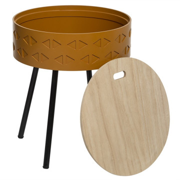 Table à café coffre caramel Shiro Atmosphera - Le Dépôt Bailleul