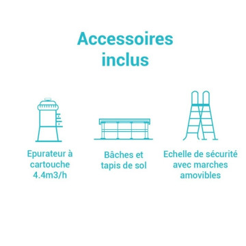 Piscine tubulaire Baltik 5,49 x 1,22 m Intex - Le Dépôt Bailleul