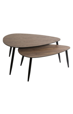 Table Miléo effet noyer set...