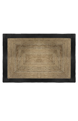 Tapis jute naturel bord...