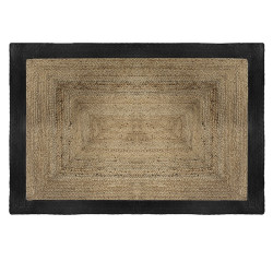Tapis jute naturel bord noir 120x170 Atmosphera - Le Dépôt Bailleul