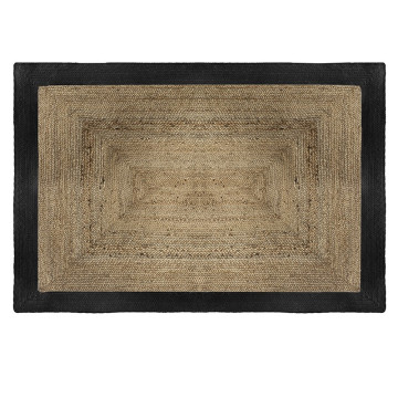 Tapis jute naturel bord noir 120x170 Atmosphera - Le Dépôt Bailleul