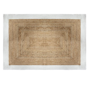 Tapis jute naturel bord...