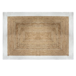 Tapis jute naturel bord...