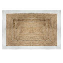Tapis jute naturel bord blanc 120x170 Atmosphera - Le Dépôt Bailleul