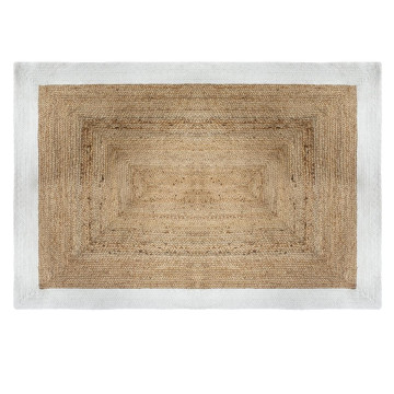 Tapis jute naturel bord blanc 120x170 Atmosphera - Le Dépôt Bailleul
