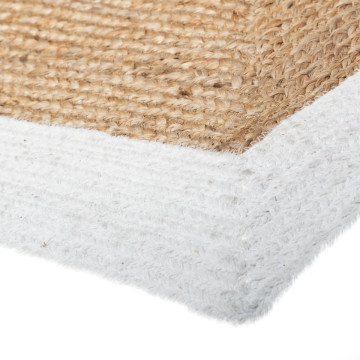 Tapis jute naturel bord blanc 120x170 Atmosphera - Le Dépôt Bailleul