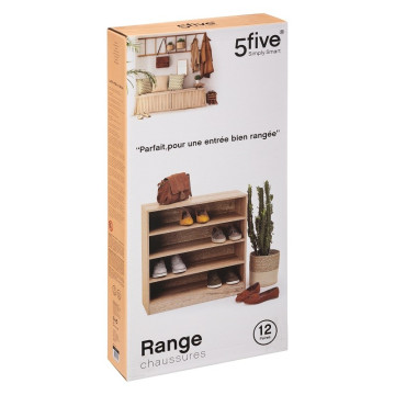 Range chaussures 4 cases naturel 5five - Le Dépôt Bailleul