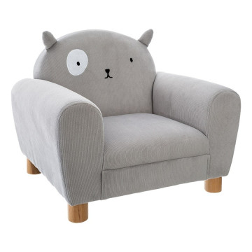 Fauteuil enfant oreilles chat gris Atmosphera - Le Dépôt Bailleul