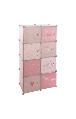 Armoire enfant rose Atmosphera