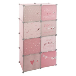 Rangement enfant 8 cases rose Atmosphera - Le Dépôt Bailleul