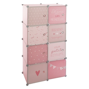Rangement enfant 8 cases rose Atmosphera - Le Dépôt Bailleul