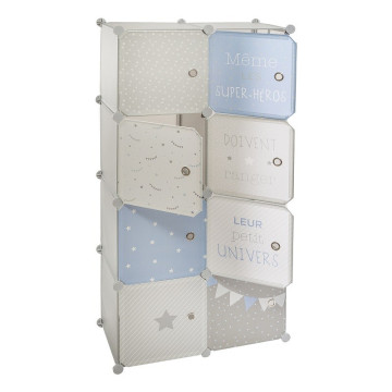 Rangement enfant 8 cases bleu Atmosphera - Le Dépôt Bailleul