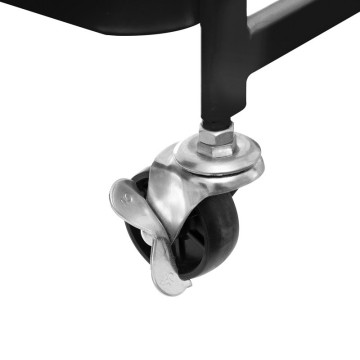 Desserte métal noir roulettes 52 cm Perfo 5five - Le Dépôt Bailleul