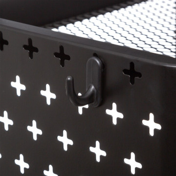 Desserte métal noir roulettes 52 cm Perfo 5five - Le Dépôt Bailleul