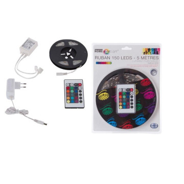 Ruban 150 Leds 5 m multicolore télécommande - Le Dépôt Bailleul