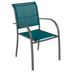 Fauteuil extérieur Piazza graphite/bleu Hespéride - Le dépôt Bailleul
