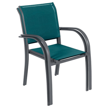 Fauteuil extérieur Piazza graphite/bleu Hespéride - Le dépôt Bailleul