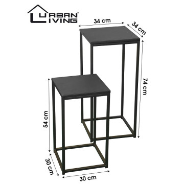 Sellettes set de 2 Charleston acier - Le Dépôt Bailleul