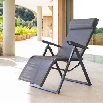 Chaise longue Decima Hespéride anthracite- Le Dépôt Bailleul