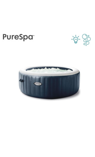 Spa gonflable bulles leds 6 places Blue navy Intex - Le Dépôt Bailleul