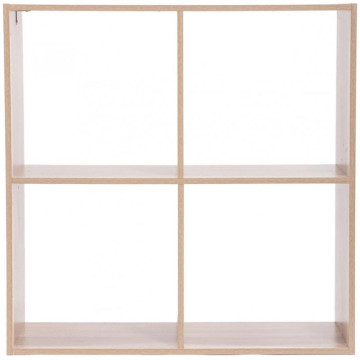 Étagère en bois naturel 4 cases collection Mix - Le Dépôt Bailleul