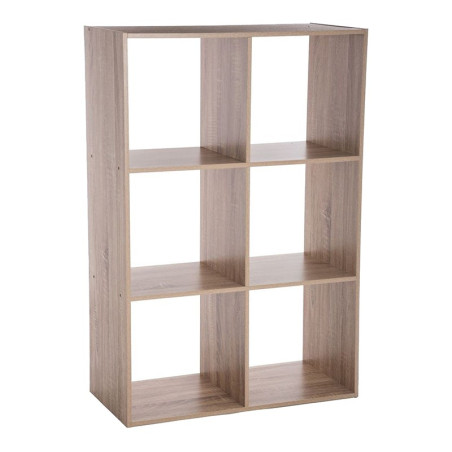 Étagère en bois 6 cases Mix coloris naturel