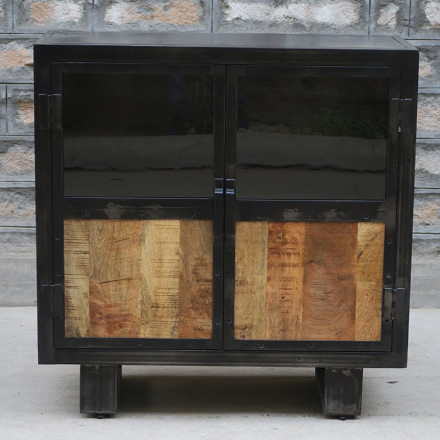 Buffet métal et bois Jodhpur 2 portes - Le Dépôt Bailleul