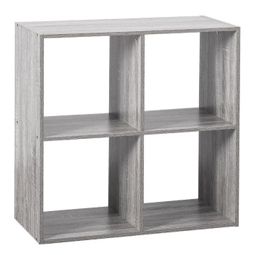 Étagère en bois 4 cases Mix coloris gris - Le Dépôt Bailleul