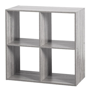 Étagère en bois 4 cases Mix coloris gris - Le Dépôt Bailleul