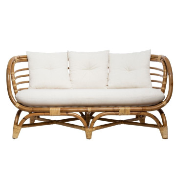 Canapé 2 places en rotin Farah Atmosphera - Le Dépôt Bailleul